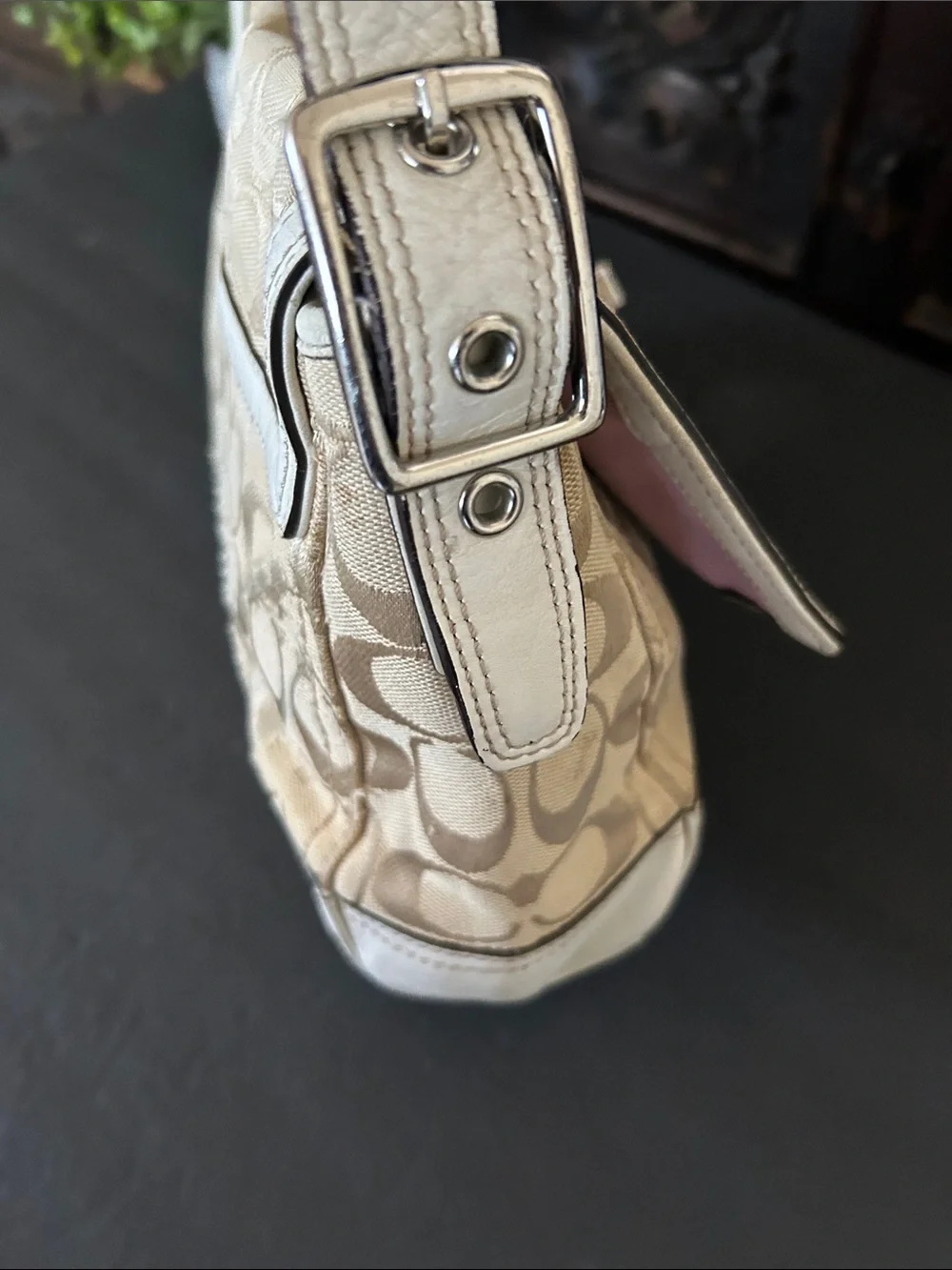 Vintage Coach Soho (or Hamptons) Signature Flap Shoulder Bag F13972
